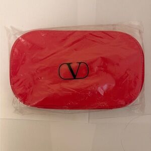 Valentino Vibrant Red Logo Pouch